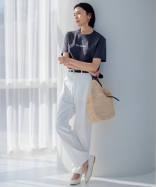 23区【Oggi4月号掲載/洗える】スラブツイルストレッチ ベイカー パンツ 23区 L(ニジュウサンク エル)の【Oggi4月号掲載/洗える】スラブ
