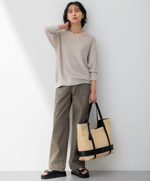 23区 パンツ 「Oggi4月号掲載/洗える」スラブツイルストレッチ 23区 パンツ 「Oggi4月号掲載/洗える」スラブツイルストレッチ