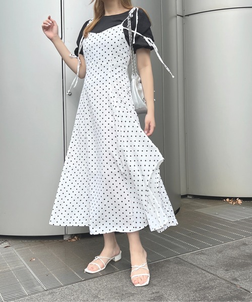 apres jour ダブルリボンキャミワンピース　ショートボレロブラウス apres jour ダブルリボンキャミワンピース ショートボレロ