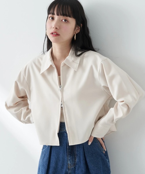 b3805【アースミュージックアンドエコロジー】レディース　シャツ　襟付き　長袖 アースミュージックアンドエコロジー earth music&ecology