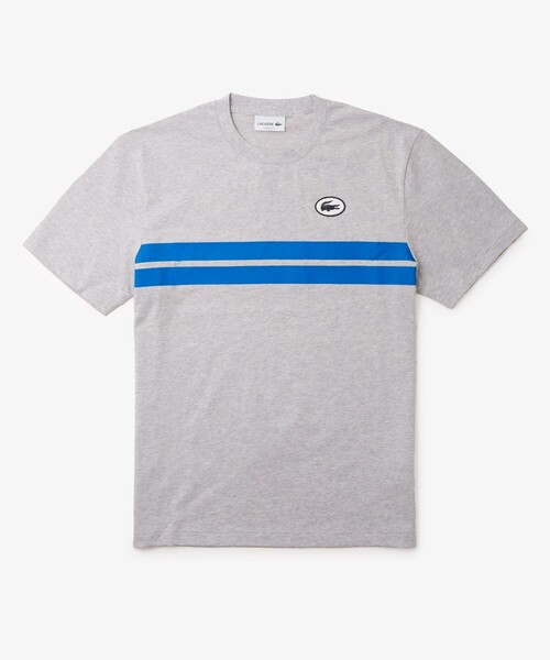 [LACOSTE] グラフィックプリント 半袖Tシャツ ラコステ LACOSTE グラフィックプリントTシャツ （ネイビー