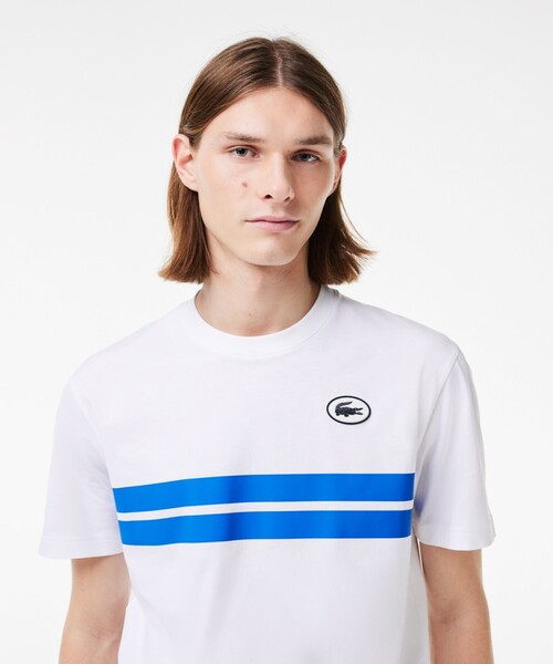 【関税込み】Lacoste ブラック ルーズフィット Tシャツ セール】 UVカット 吸水速乾 ウォッシャブル COOLMAX クール