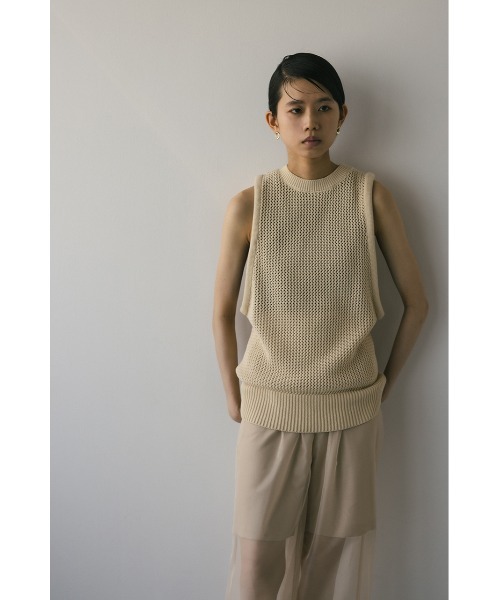STYLEMIXER タンクトップ ノースリーブ アームクッションニット