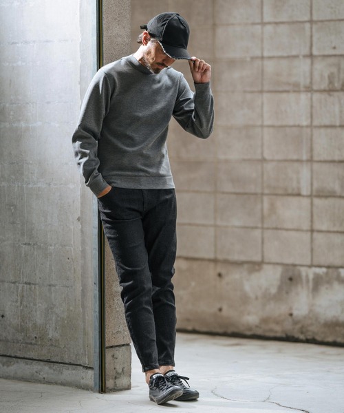 wjk reluxe tシャツ mlt4792-high gauge double knit mock neck cut