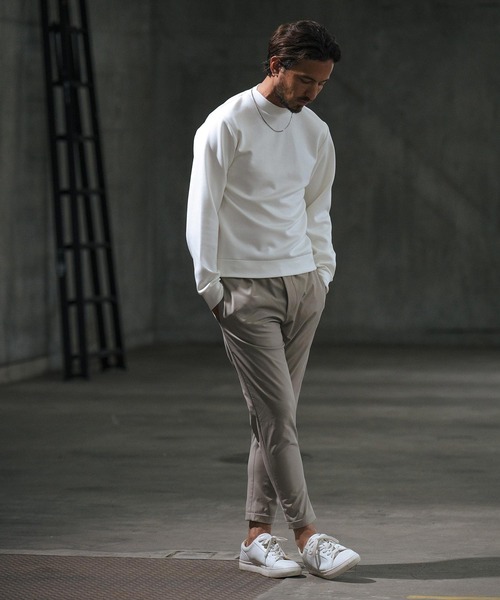 wjk reluxe tシャツ mlt4792-high gauge double knit mock neck cut