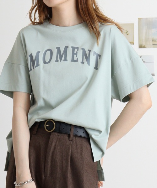 tシャツ BRODIAEA MOMENTプリント　スムースTシャツ レディース tシャツ BRODIAEA MOMENTプリント スムースTシャツ レディース