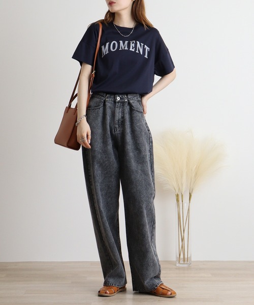 tシャツ BRODIAEA MOMENTプリント スムースTシャツ レディース