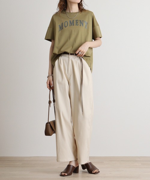 tシャツ BRODIAEA MOMENTプリント　スムースTシャツ レディース tシャツ BRODIAEA MOMENTプリント スムースTシャツ レディース