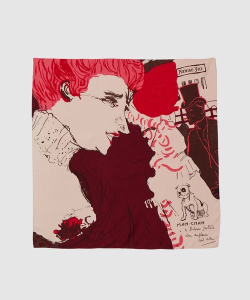 ROPE'（ロペ） スカーフ バンダナ ロートレックグラフィカルシルク