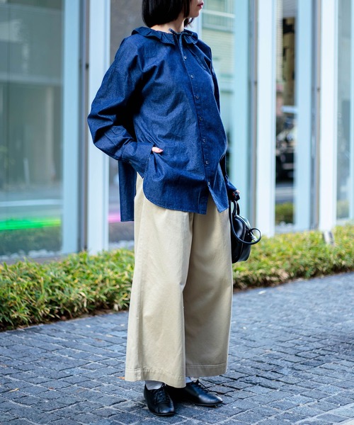新品クレッシェントMサイズ デニムツイルキュロットパンツ デニムキュロットパンツ | POETIQUE -outlet- | axes femme 公式