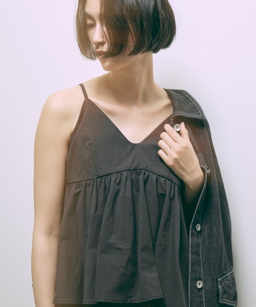 EN NEUME ブラウス シャツ Gathered Layered Camisole / ギャザー 