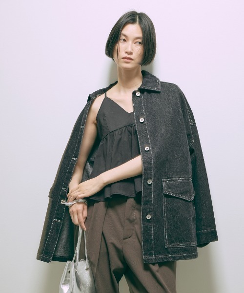 EN NEUME ブラウス シャツ Gathered Layered Camisole / ギャザー 