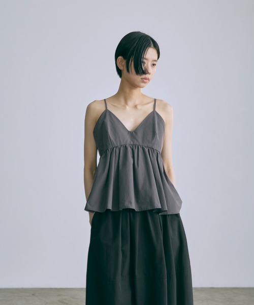 EN NEUME ブラウス シャツ Gathered Layered Camisole / ギャザー 