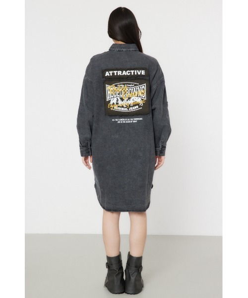 ❤️RCWB❤️ ATTRACTIVEミリタリーシャツワンピース❤️プロフ必読！ RODEO CROWNS WIDE BOWL ワンピース ATTRACTIVEミリタリーシャツ
