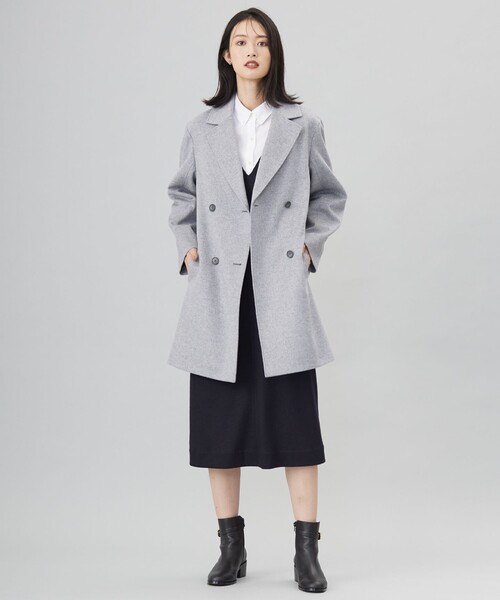 グレー ピーコート J.PRESS（J.プレス） ピーコート pコート Super150sAZAMIビーバー P