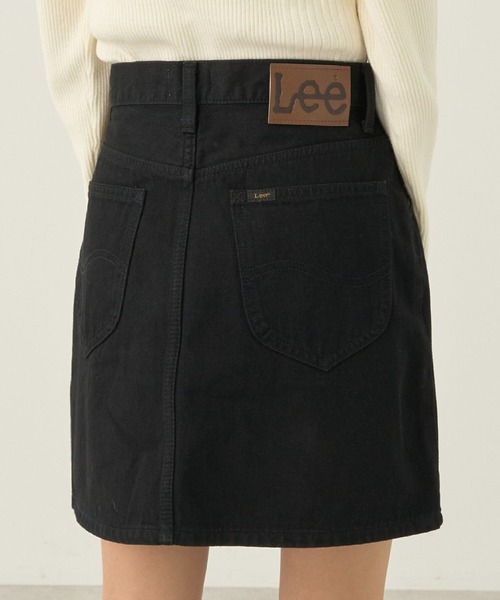   Jeans ローヘム デニム ミニ スカート 送関込 earth music&ecology デニムスカート Lee×e.m.a.eデニムミニ