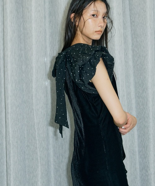 drape velour dress ドレープベロアドレス　ANDRESD drape velour dress / ドレープベロアドレス（ドレス）｜ANDRESD