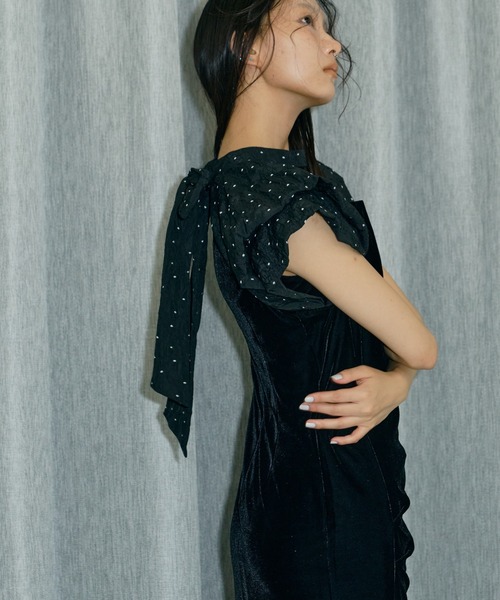 drape velour dress ドレープベロアドレス　ANDRESD drape velour dress / ドレープベロアドレス（ドレス）｜ANDRESD