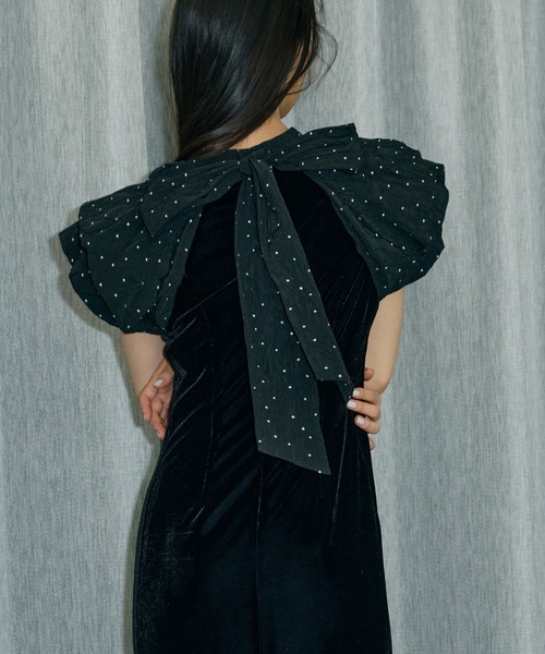 【美品】Andresd drape velour dressドレープベロアドレス drape velour dress / ドレープベロアドレス（ドレス）｜ANDRESD