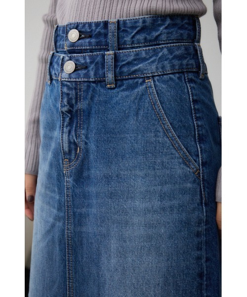 ダブルウエストデニムスカート AZUL DENIM ダブルウエストデニムスカート | アズールバイ