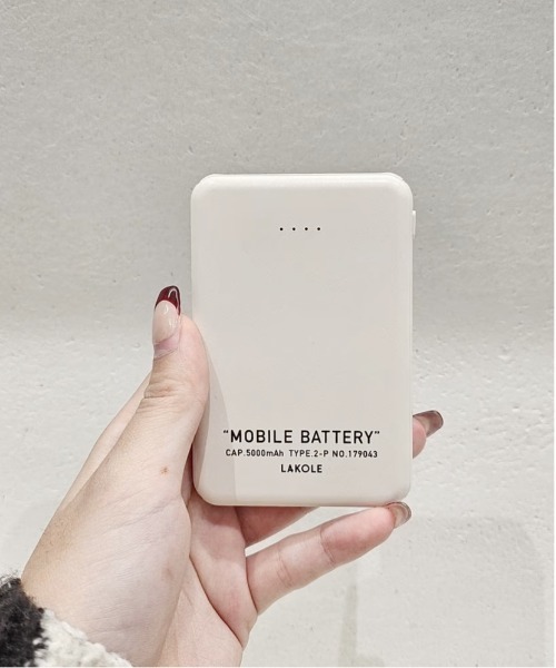 LAKOLE（ラコレ） 5000mAh薄型モバイルバッテリー / 234278 : ZOZOTOWN