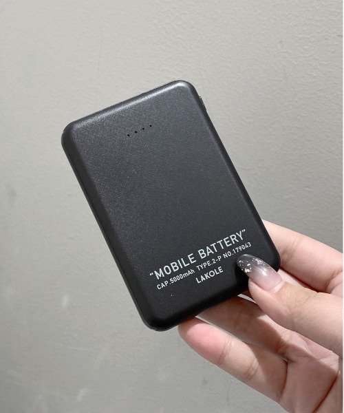 LAKOLE（ラコレ） 5000mAh薄型モバイルバッテリー / 234278 : ZOZOTOWN