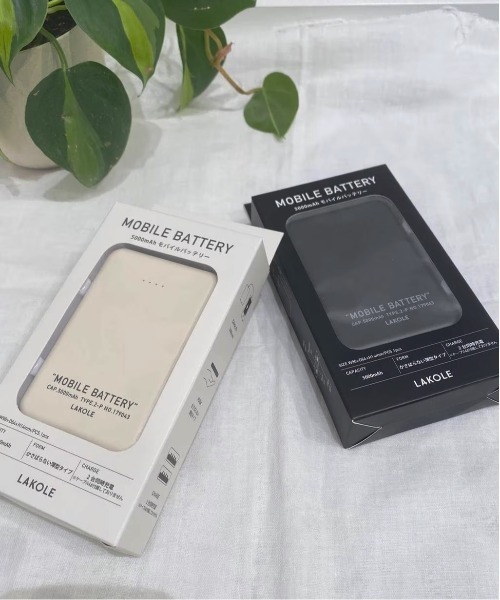 LAKOLE（ラコレ） 5000mAh薄型モバイルバッテリー / 234278 : ZOZOTOWN