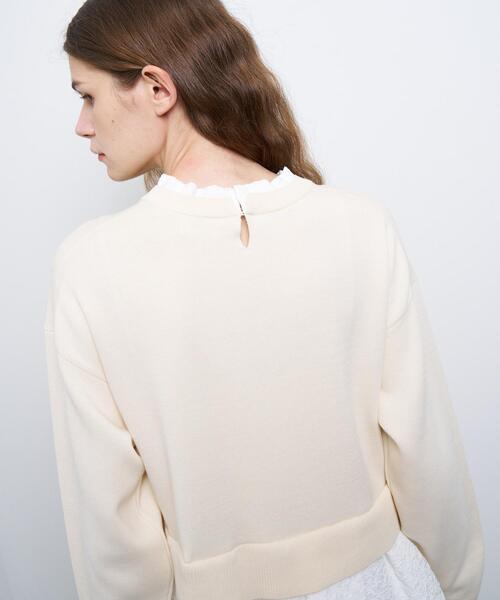 LANVIN en Bleu ニット セーター アシンメヘムコンビニット レディース