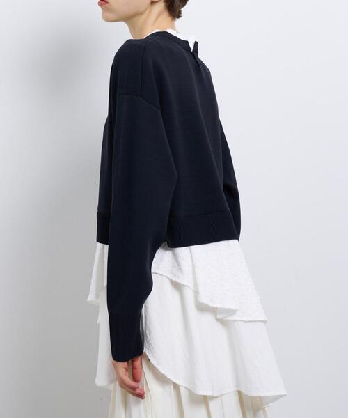 LANVIN en Bleu ニット セーター アシンメヘムコンビニット レディース