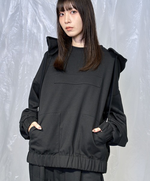 Nora Lily（ノラリリー） パーカー 「Nora Lily」Attached Hood 3D