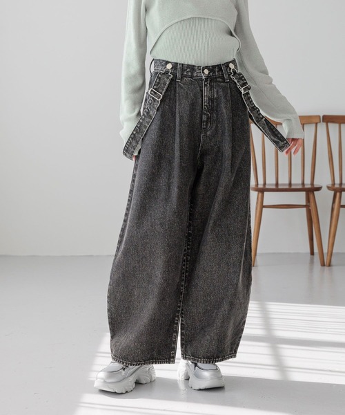 【美品】LOWRY FARM ダークブルー ワイドレッグデニム 美品】LOWRYS FARM ダークブルー ワイドレッグデニム - メルカリ