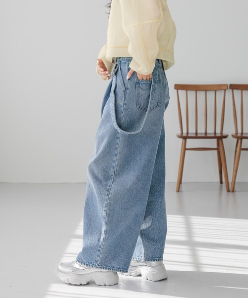 LOWRYS FARM デニムセットアップ　完売品　✴︎新品未使用 セール】デニムZIPブルゾン 570749（デニムジャケット）｜LOWRYS