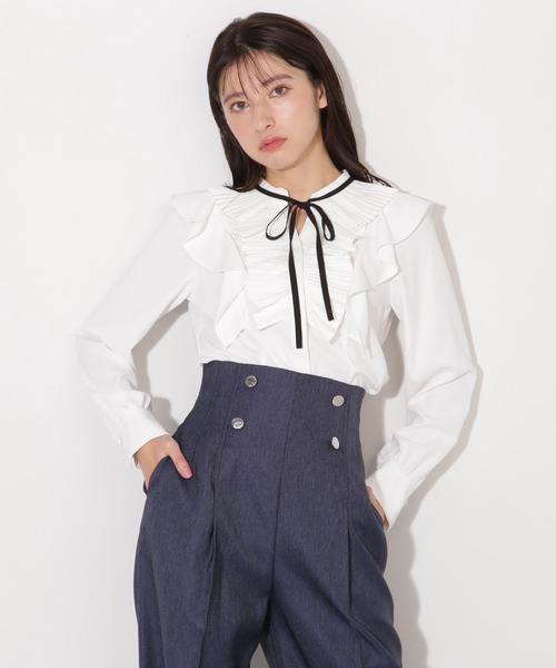 新品未使用　ジルスチュアート　リボン　ボウタイ　ブラウス　トップス　シャツ JILL by JILL STUART（ジルバイジルスチュアート） ブラウス シャツ