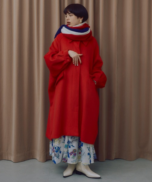 新品タグ付き　manana suerte ステンカラーコート　ブルー manana suerte（マニャーナスエルテ） ステンカラーコート FREE ブルー