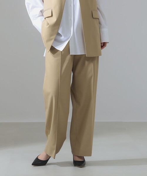 Demi-Luxe BEAMS ベージュワイドパンツ サイズ36 Demi-Luxe BEAMS（デミルクス ビームス）セミワイド ストレート