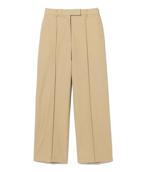 未使用 デミルクスビームス パンツ ベージュ DEMI-LUXE BEAMS / デミルクスビームス | リネン テーパード
