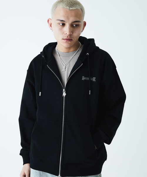 Supplier Cross ジップ パーカー Black Sサイズ SUPPLIER パーカー SUPPLIER/サプライヤー Cross Zip Hoodie