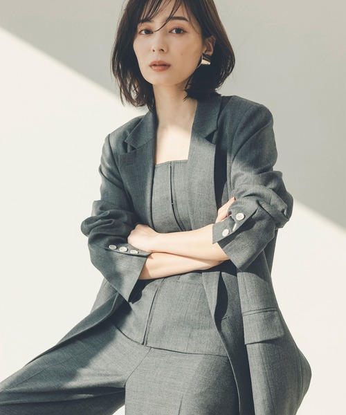 anuans スプリングウールフロントホックビスチェ レディース