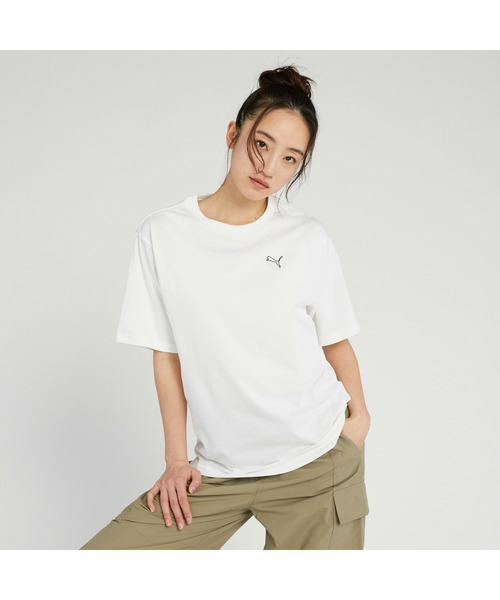 PUMA（プーマ） tシャツ ウィメンズ ESS MX キャット ロゴ リラックス