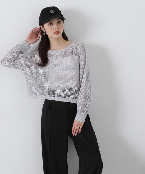 PROPORTION BODY DRESSING ニット セーター コード刺繍入り