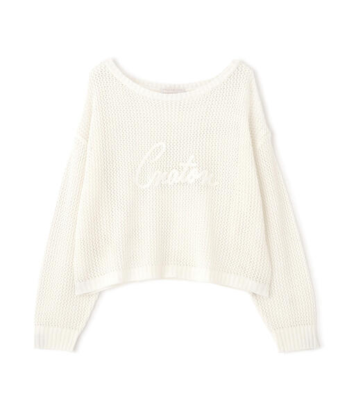 PROPORTION BODY DRESSING ニット セーター コード刺繍入り