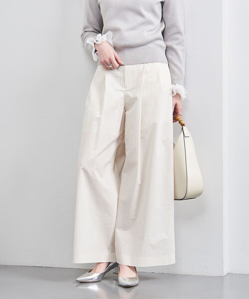 UNITED ARROWS パンツ MANTECO 2タック ワイドパンツ レディース