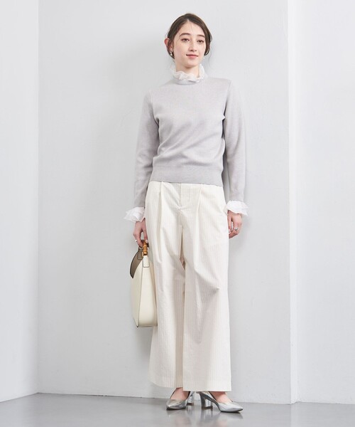 UNITED ARROWS 2タック ワイドパンツ WHITE 新品未使用品 2タック ワイドパンツ WHITE（スラックス）｜UNITED ARROWS