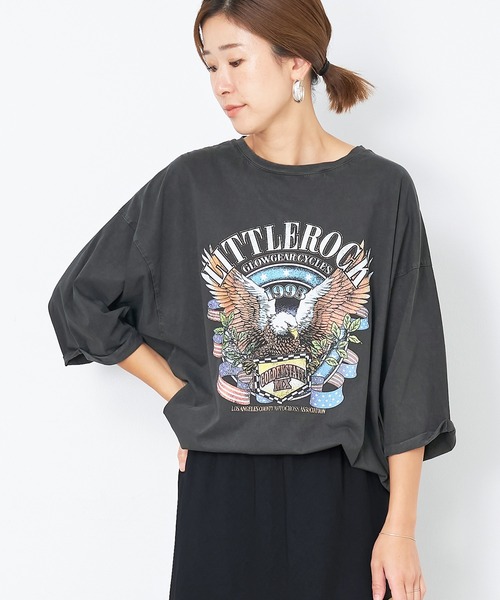 tシャツ 「GOOD ROCK SPEED×MICA＆DEAL」”LITTLEROCK”プリントT-shirt レディース
