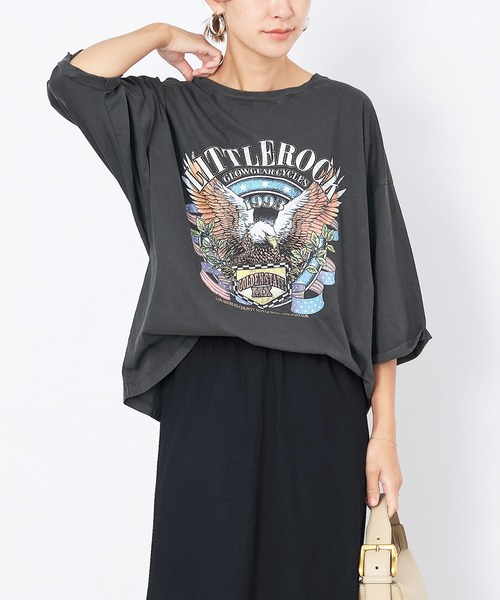 tシャツ 「GOOD ROCK SPEED×MICA＆DEAL」”LITTLEROCK”プリントT-shirt レディース