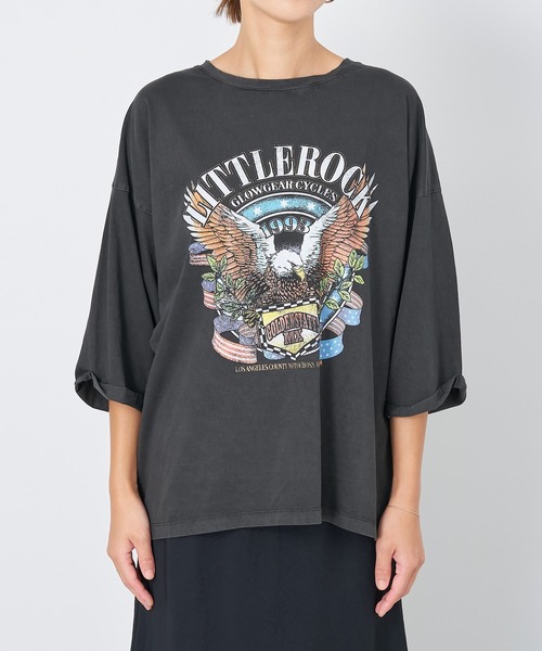 tシャツ 「GOOD ROCK SPEED×MICA＆DEAL」”LITTLEROCK”プリントT-shirt レディース