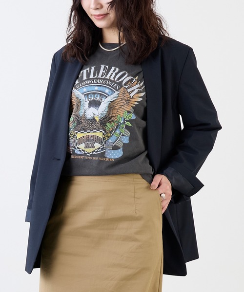 tシャツ 「GOOD ROCK SPEED×MICA＆DEAL」”LITTLEROCK”プリントT-shirt レディース