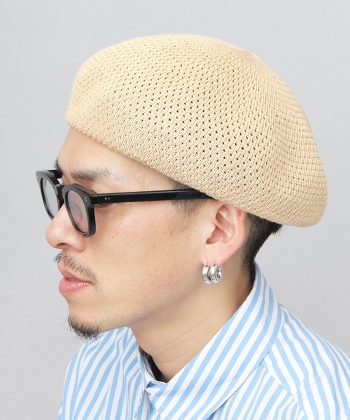 A.M.S. 帽子 ベレー帽 メンズ 抗菌防臭吸湿 バンブー素材 ボリューム