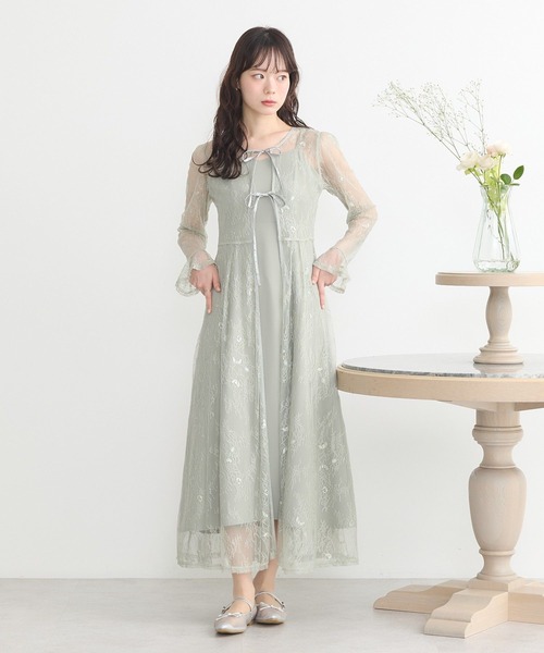 earth music&ecology ワンピース SET2点レースワンピース＋