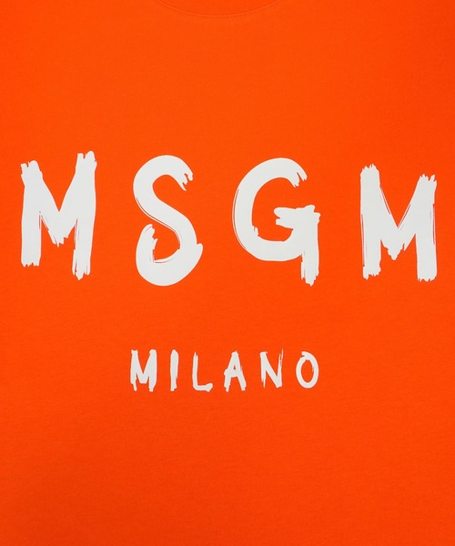 msgm★ビーズロゴデザインTシャツ★レア MSGM（エムエスジーエム） tシャツ 「NEW」MSGMブラッシュロゴTシャツ